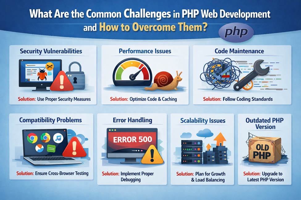 PHP web development challenges